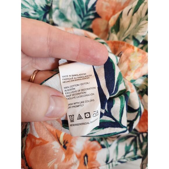 IZOD Saltwater Mens Multicolor‎ Floral Relaxed Classics Button Down Shirt  XL - Picture 4 of 4